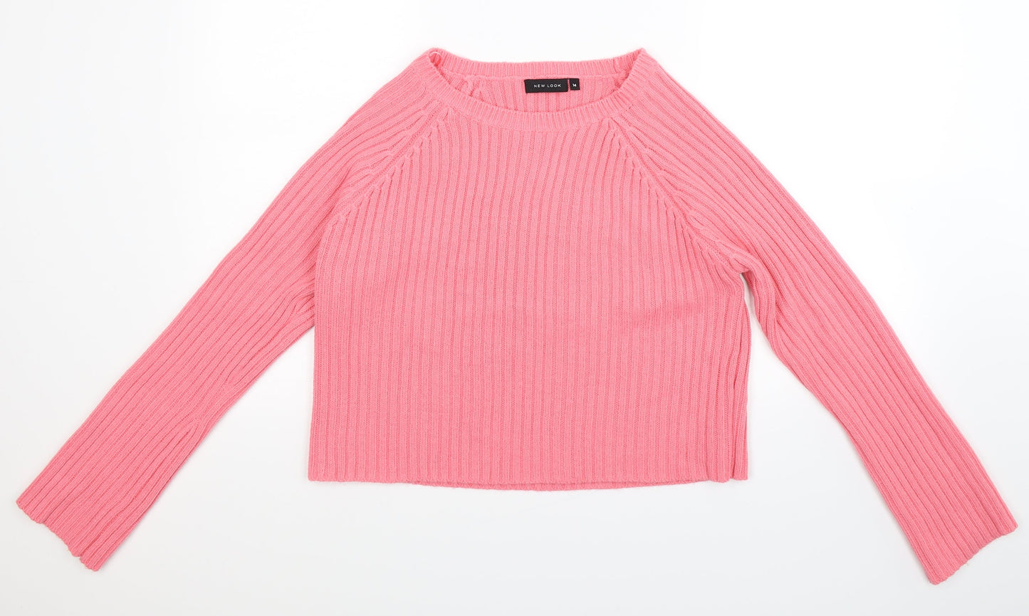 New Look Womens Pink  Knit Pullover Jumper Size 14