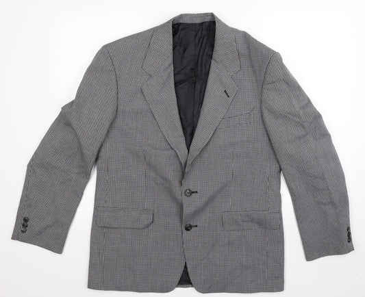 Marks and Spencer Mens Grey Houndstooth  Jacket Suit Jacket Size 40