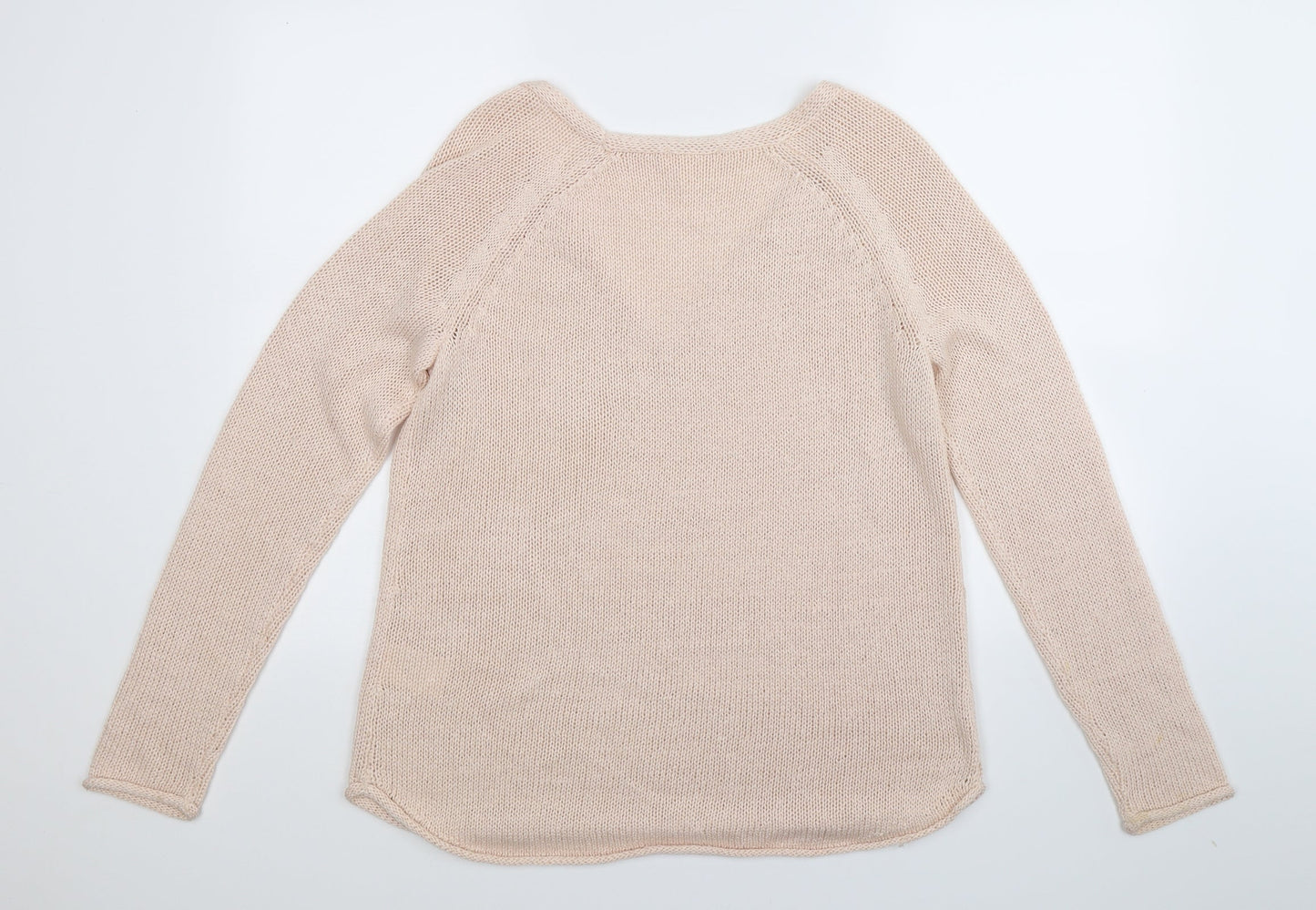 H&M Womens Beige  Knit Pullover Jumper Size M
