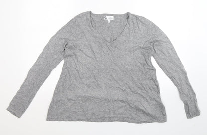 Preloved NEXT Womens Grey  Knit Pullover Jumper Size 8 - Front