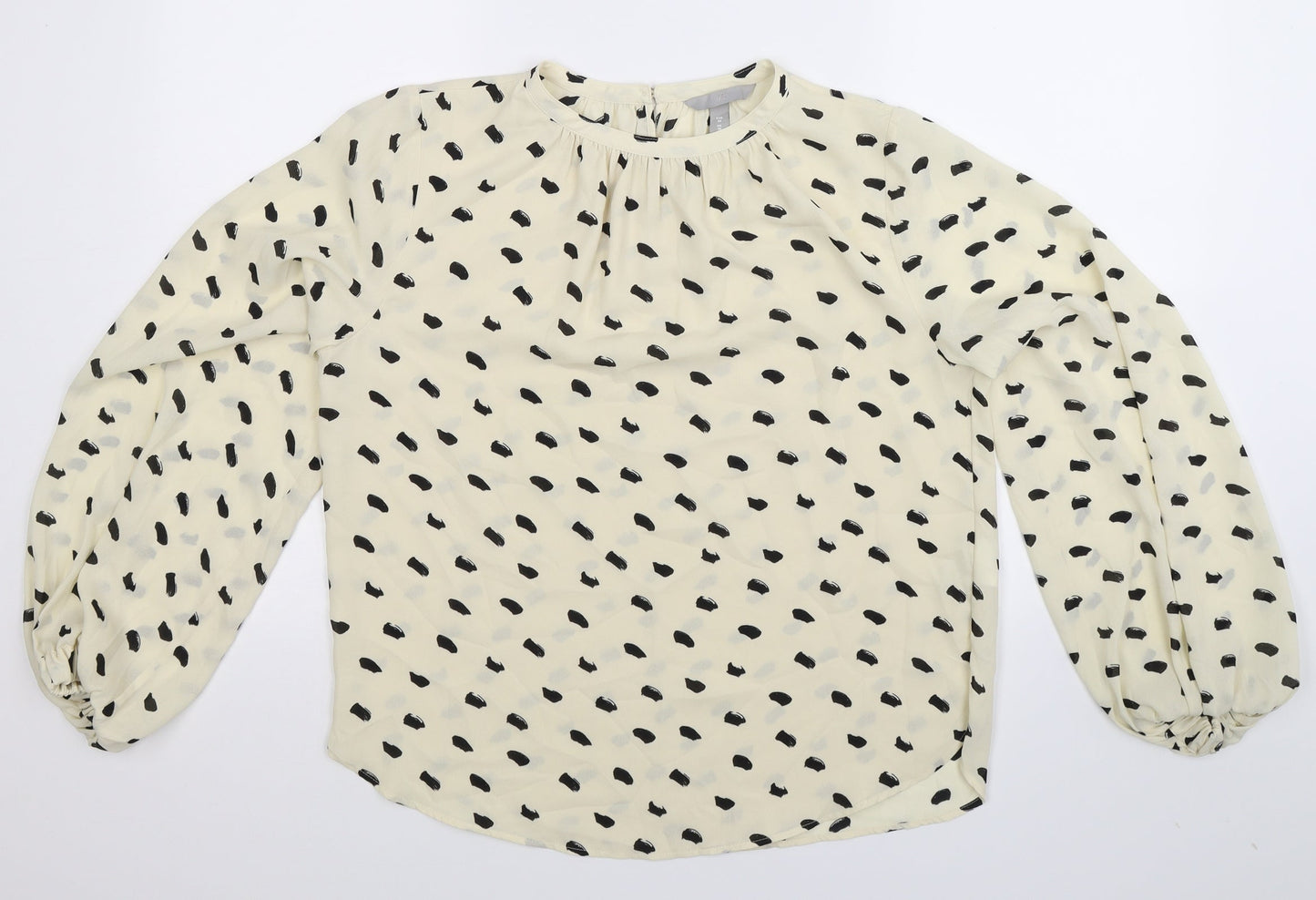 H&M Womens Yellow   Basic Blouse Size 10