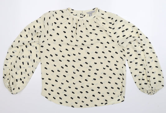 H&M Womens Yellow   Basic Blouse Size 10