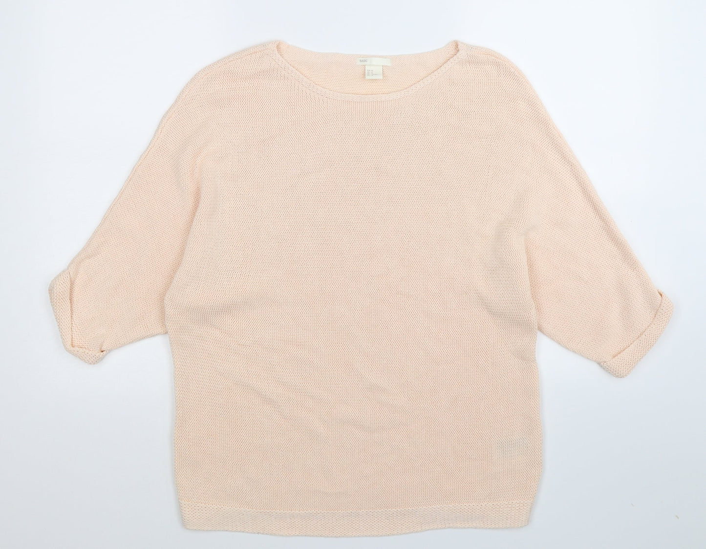 H&M Womens Beige  Knit Pullover Jumper Size M