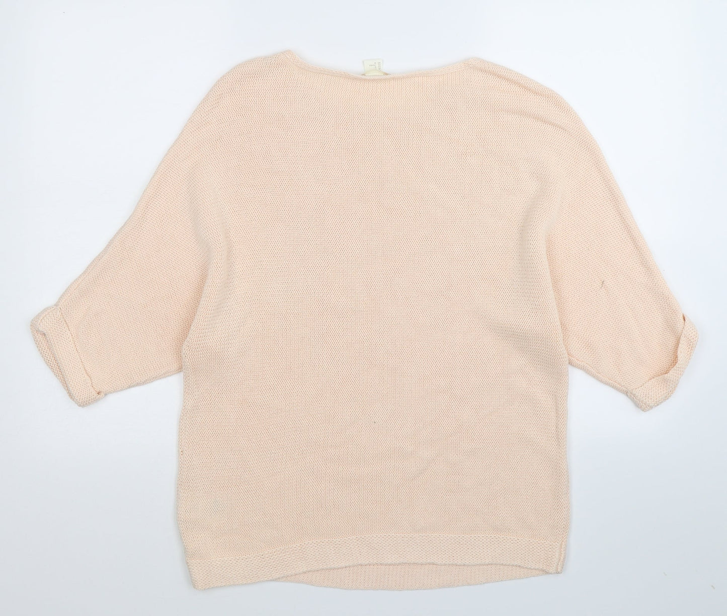 H&M Womens Beige  Knit Pullover Jumper Size M