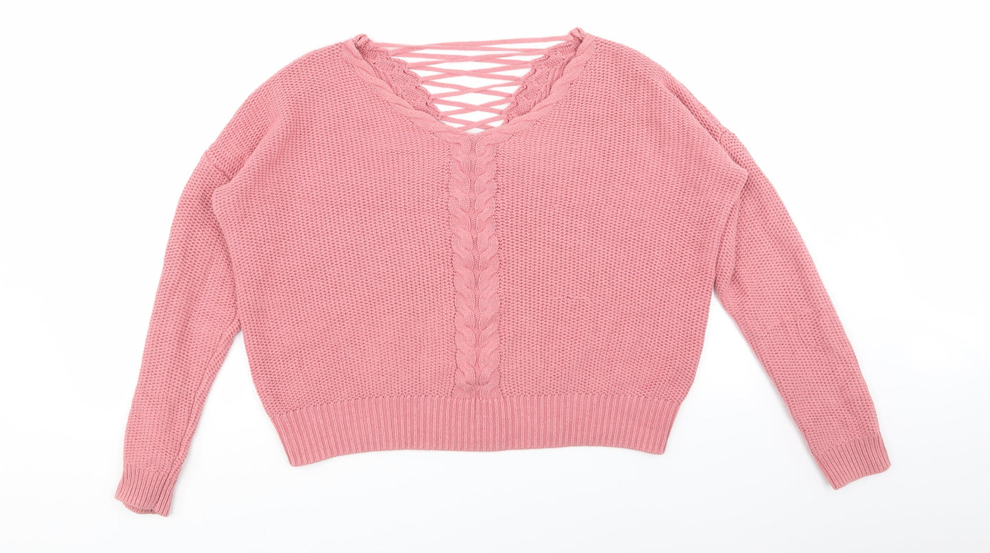 Miss Selfridge Womens Pink   Pullover Jumper Size 10