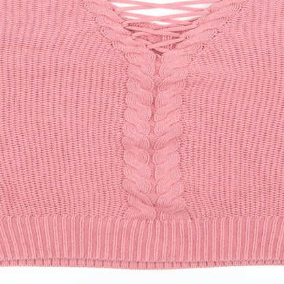Preloved Miss Selfridge Womens Pink   Pullover Jumper Size 10 - Label
