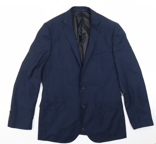 Preloved Tailor & Cutter Mens Blue   Jacket Blazer Size 42 - Front
