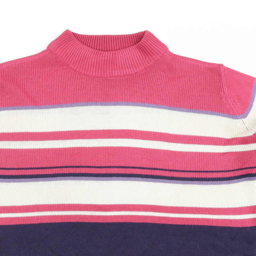 EWM Womens Orange Striped  Pullover Jumper Size 14