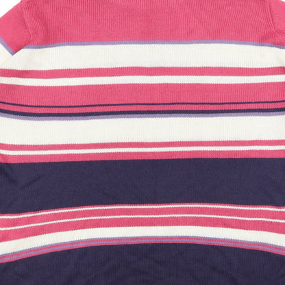 Preloved EWM Womens Orange Striped  Pullover Jumper Size 14 - Label