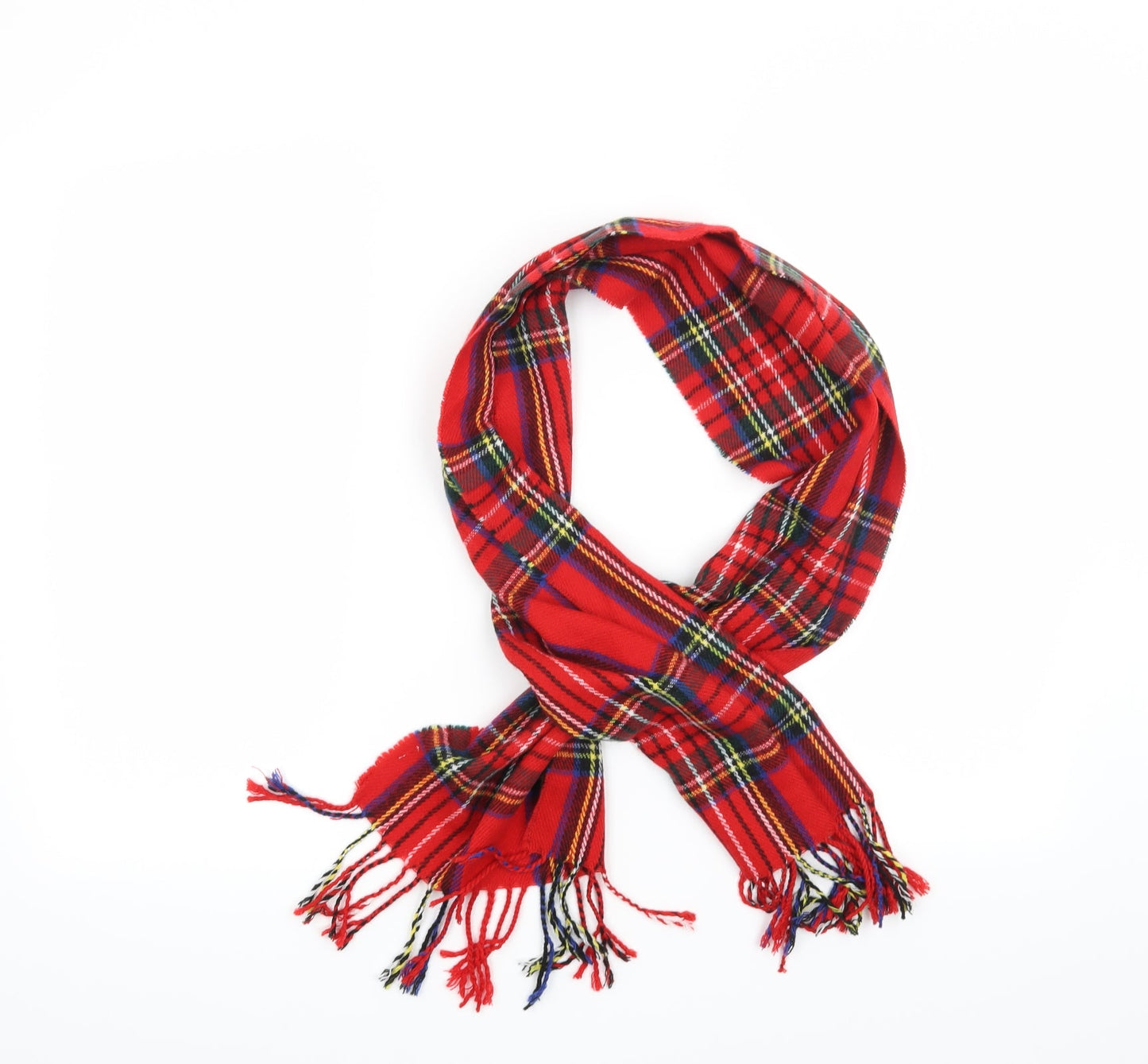 Preworn Womens Red Check   Scarf