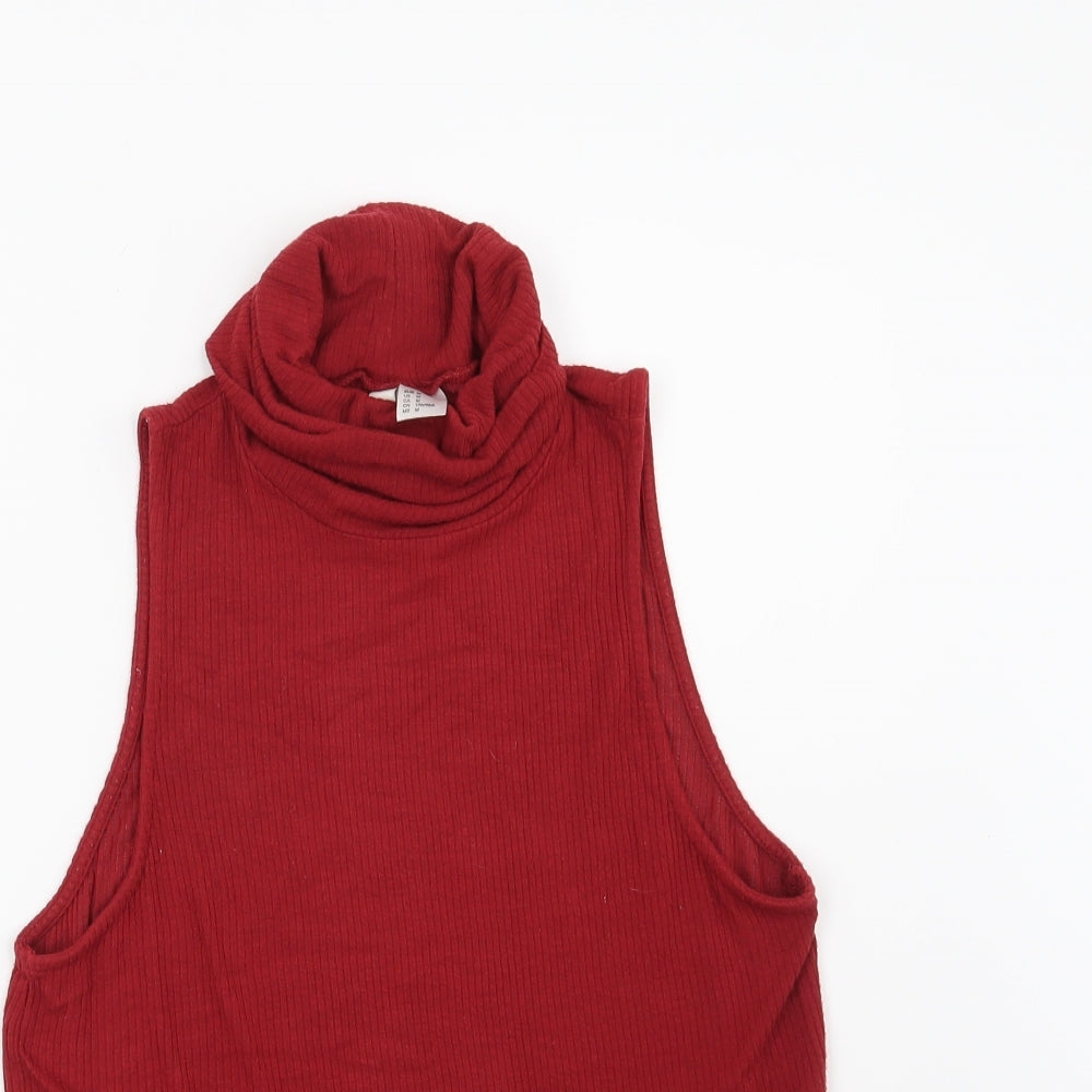 H&M Womens Red   Basic Blouse Size M