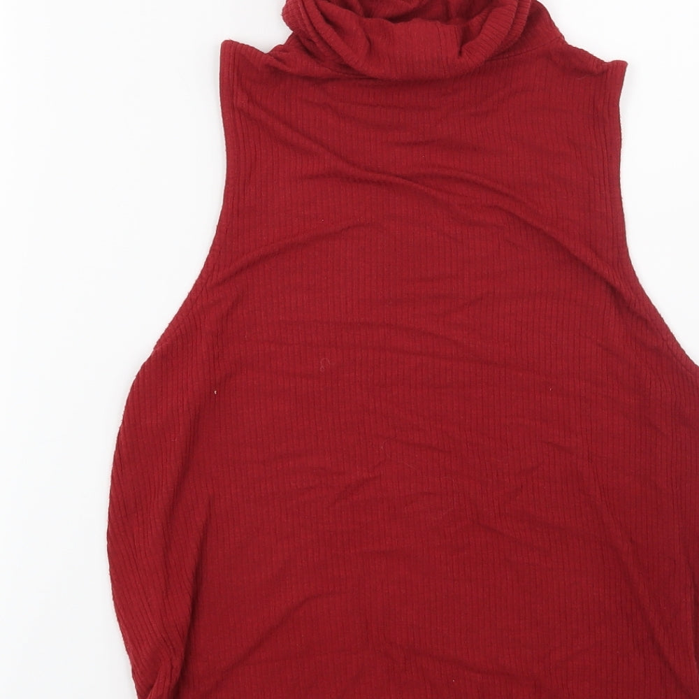 H&M Womens Red   Basic Blouse Size M