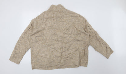 Preloved F&F Womens Beige   Pullover Jumper Size 16 - Back