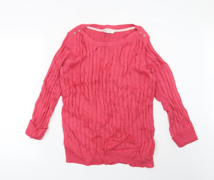 Preloved BHS Womens Pink   Pullover Jumper Size 14 - Front