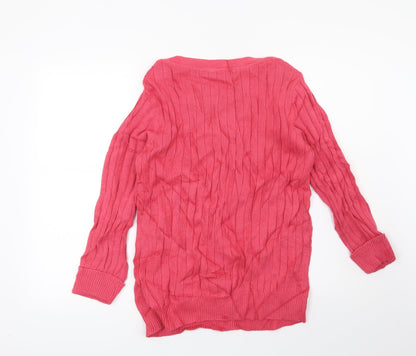 Preloved BHS Womens Pink   Pullover Jumper Size 14 - Back