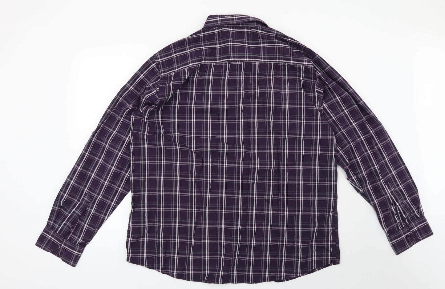 Cedar Wood State Mens Purple Check   Button-Up Size XL