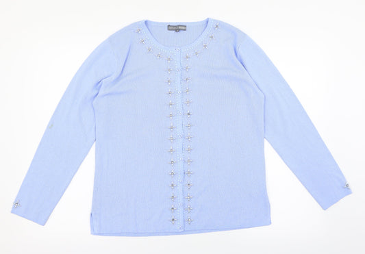Reflect Style Womens Blue   Cardigan Jumper Size M