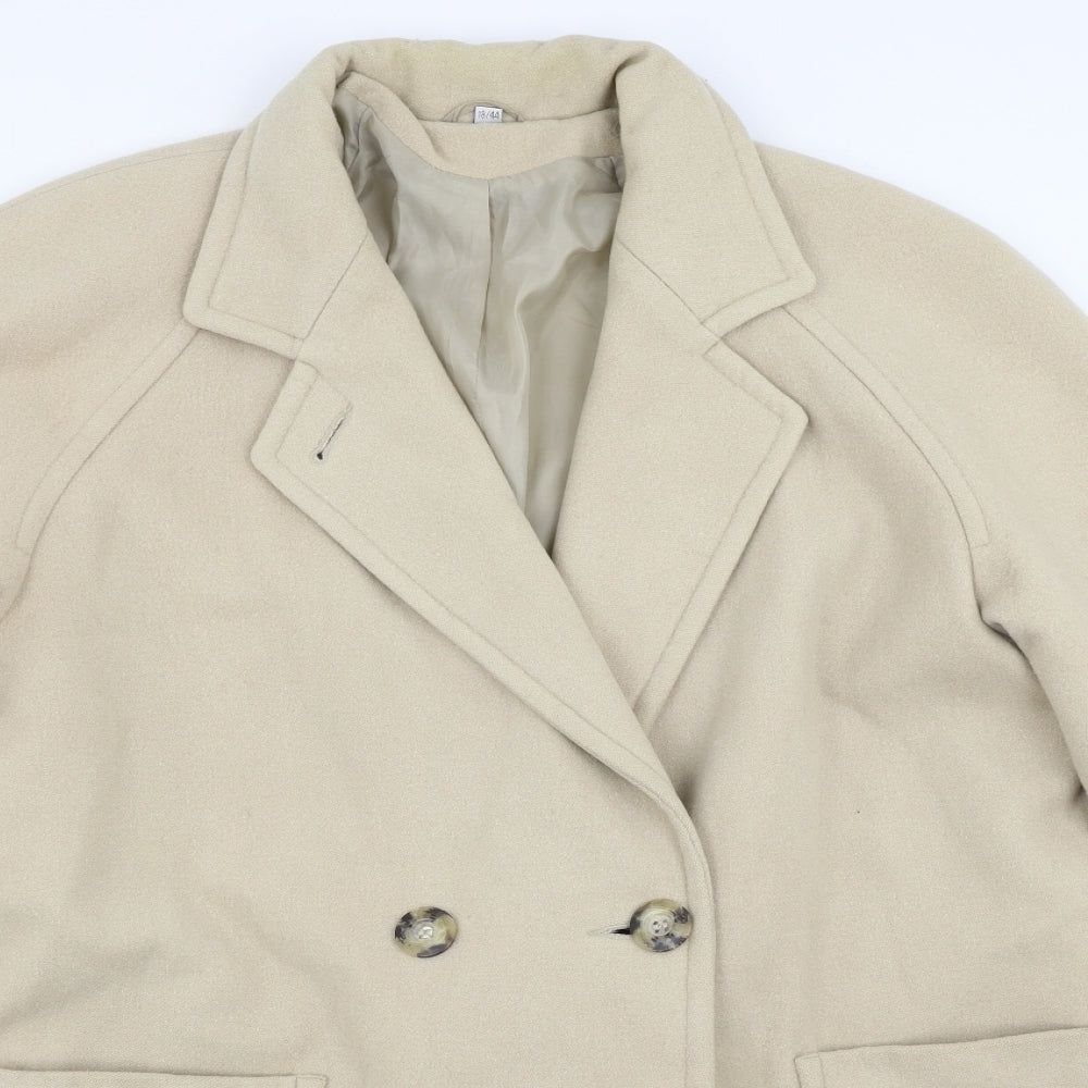 Bonmarché Womens Beige   Overcoat Coat Size 18