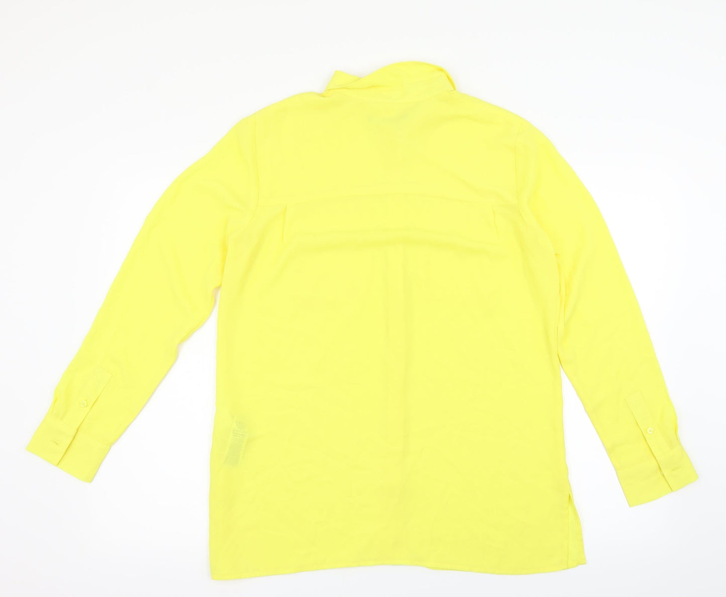 M&S Womens Yellow   Basic Button-Up Size 12