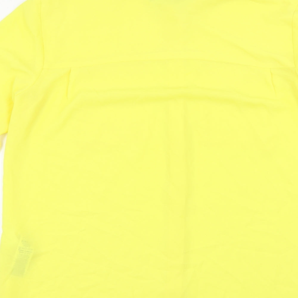 M&S Womens Yellow   Basic Button-Up Size 12