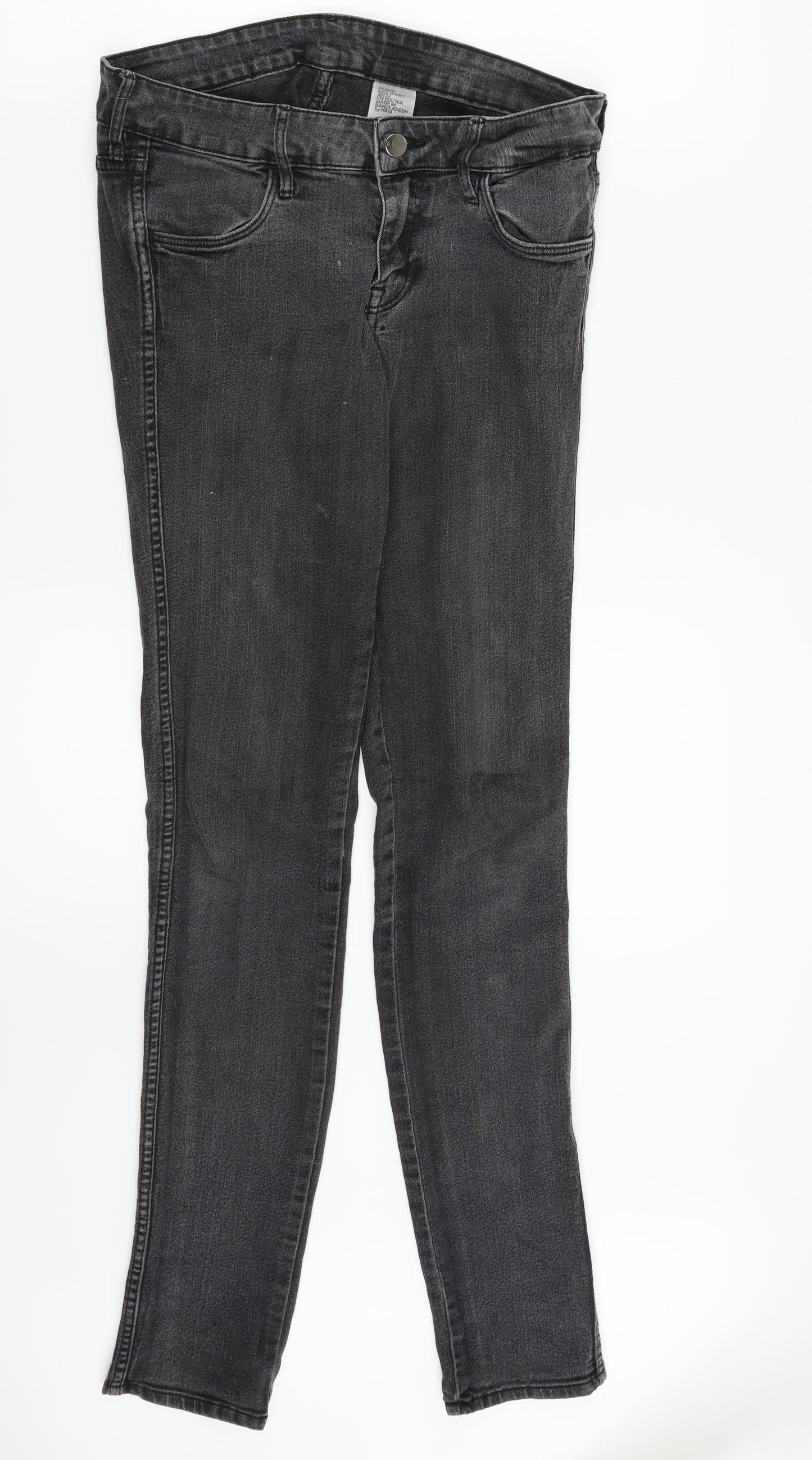 H&M Womens Black  Denim Skinny Jeans Size 30 in L32 in