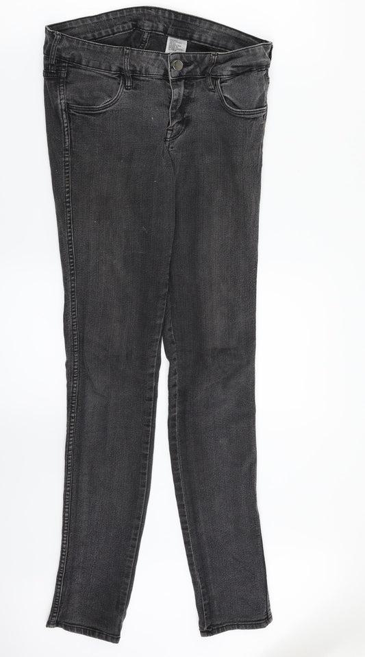 H&M Womens Black  Denim Skinny Jeans Size 30 in L32 in
