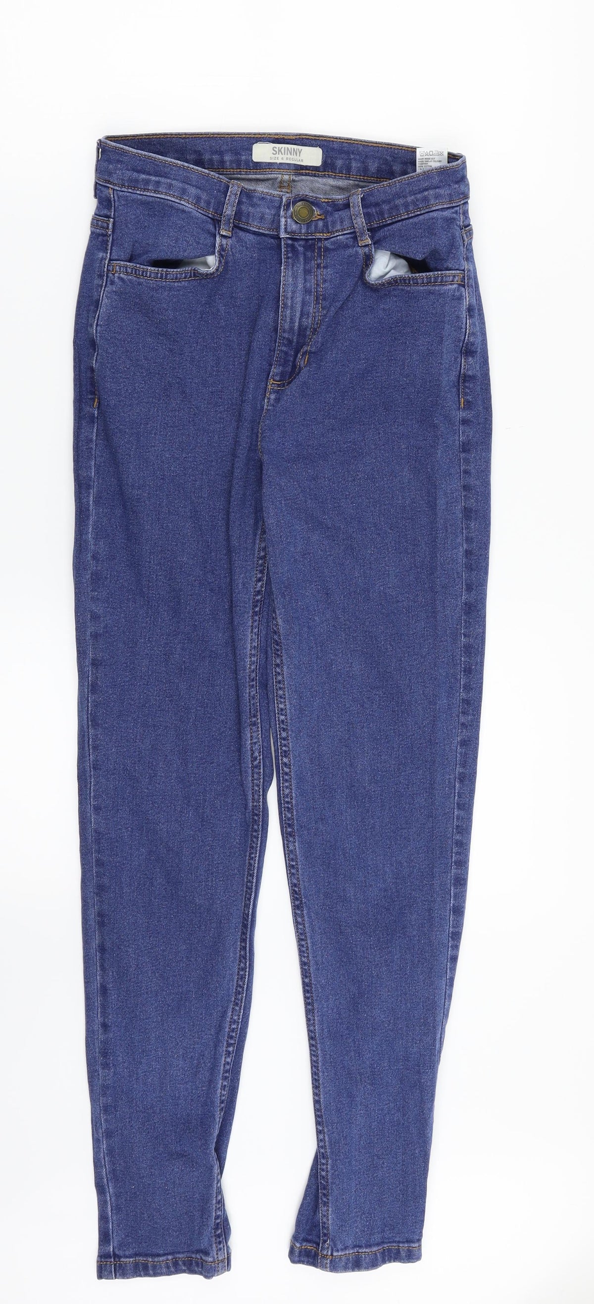 Preloved M&S Womens Blue  Denim Skinny Jeans Size 6 L27 in - Front