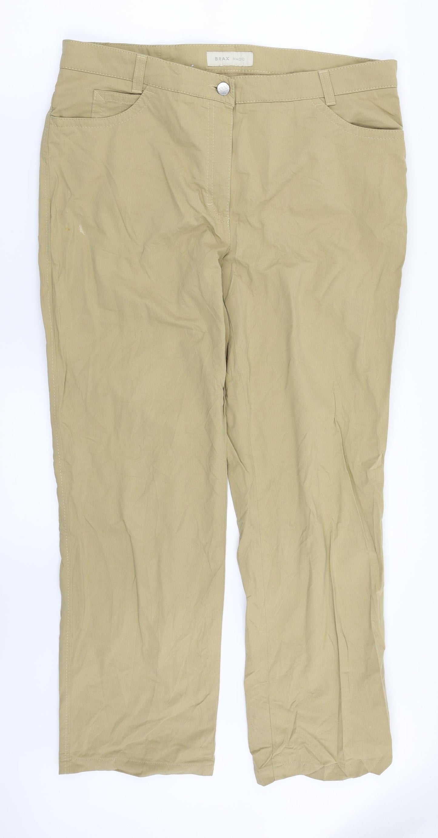 BRAX Womens Beige   Chino Trousers Size 18 L28 in