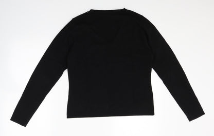 Preloved Preworn Womens Black  Knit Pullover Jumper Size M - Back