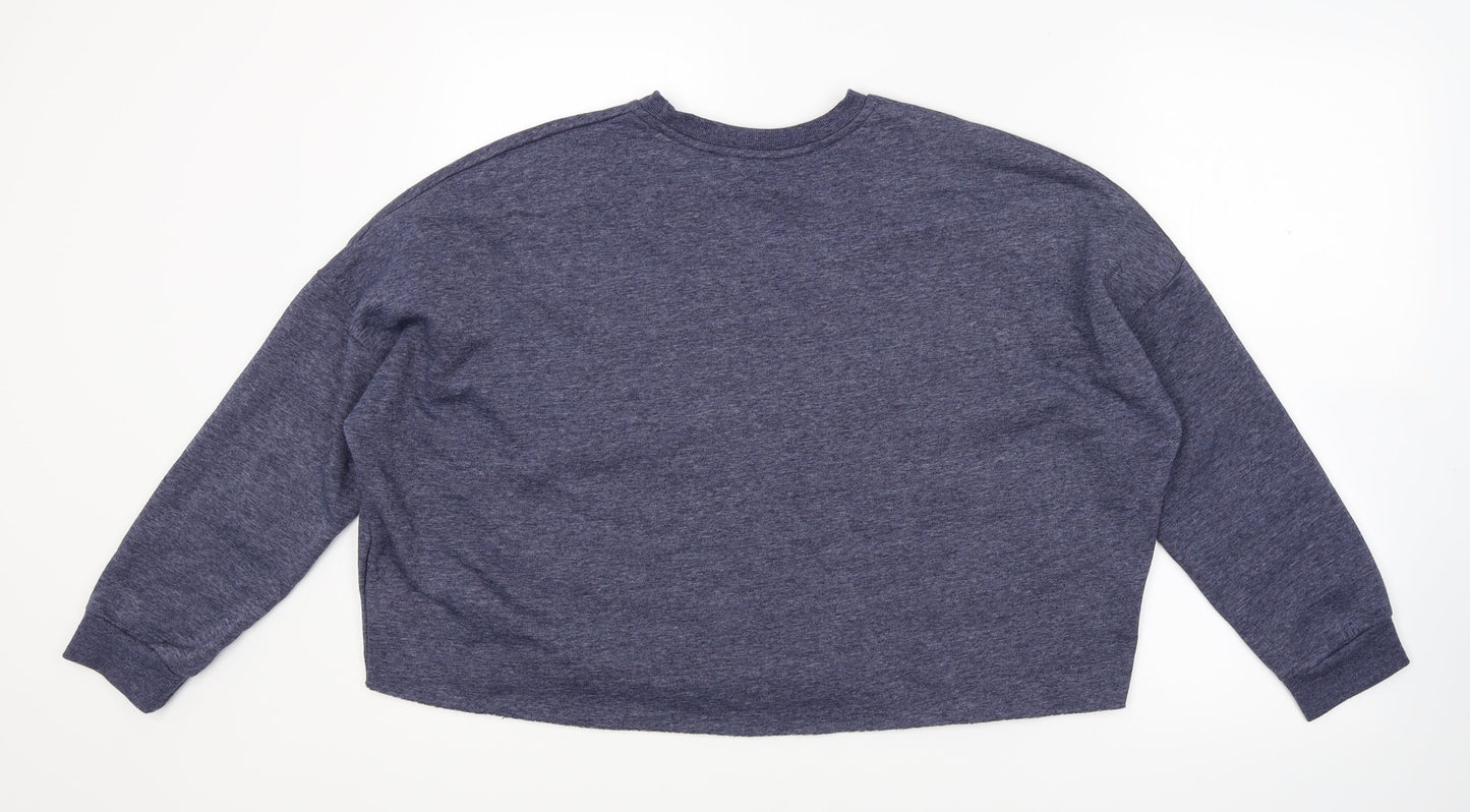 Primark Womens Blue   Pullover Jumper Size M  - loose fit cropped
