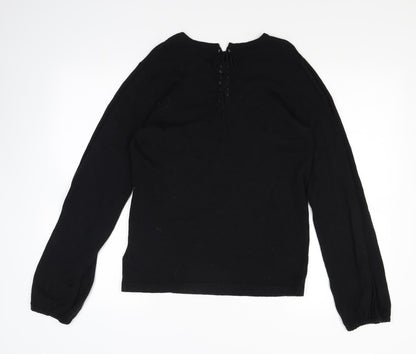Preloved NEXT Womens Black  Knit Pullover Jumper Size 10 - Back