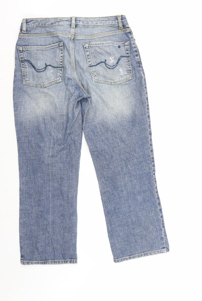 Preloved Comma Womens Blue  Denim Cropped Jeans Size 10 L23 in - Back