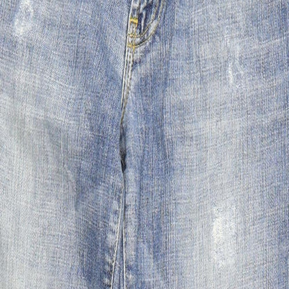 Preloved Comma Womens Blue  Denim Cropped Jeans Size 10 L23 in - Detail
