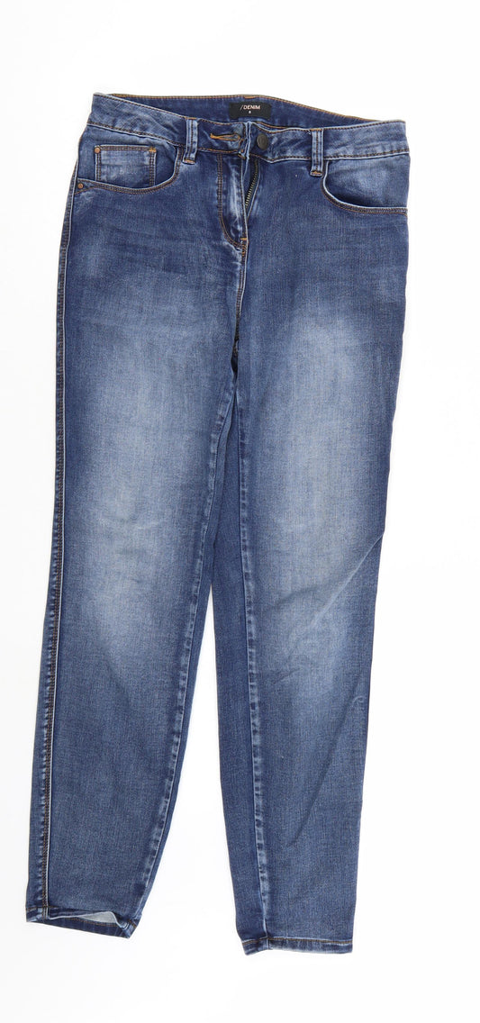 Denim Womens Blue  Denim Straight Jeans Size 8 L27 in