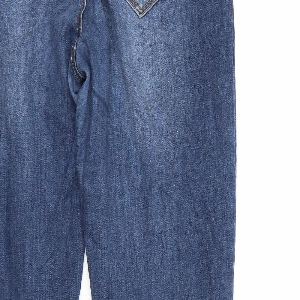 Preworn Womens Blue  Denim Straight Jeans Size 36 in L26 in