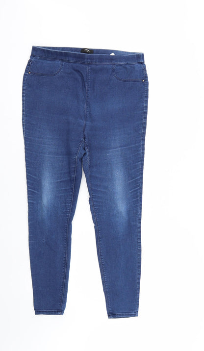 Preloved /Denim Womens Blue  Denim Tapered Jeans Size 14 L29 in - Front