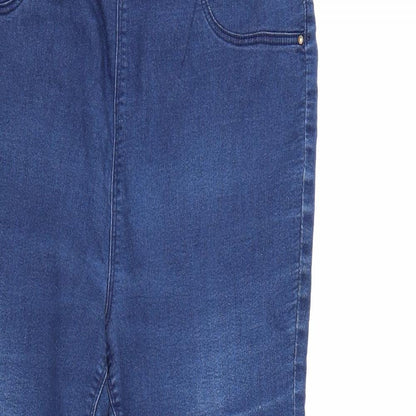 Preloved /Denim Womens Blue  Denim Tapered Jeans Size 14 L29 in - Detail