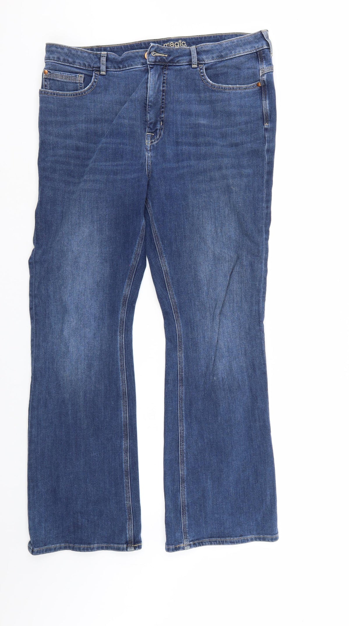 Preloved M&S Womens Blue  Denim Bootcut Jeans Size 38 in L27 in - Front