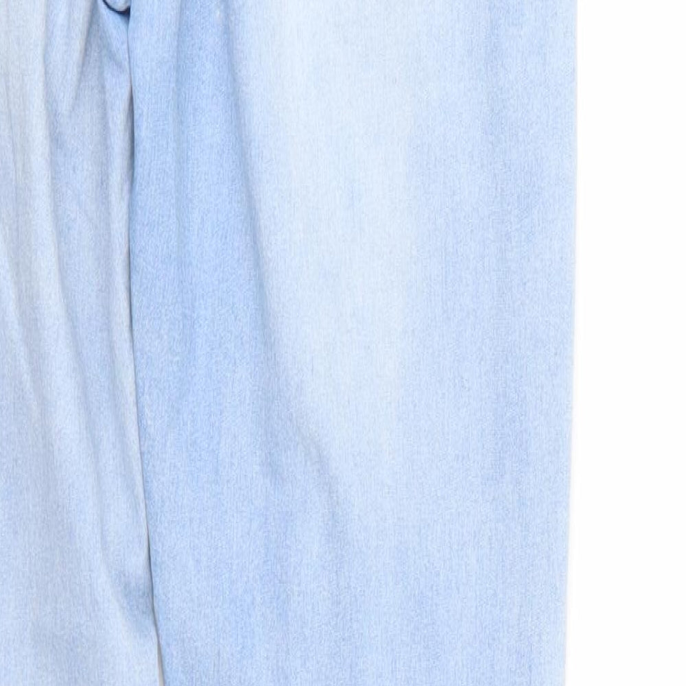 Denim & Co. Womens Blue  Denim Straight Jeans Size 14 L28 in