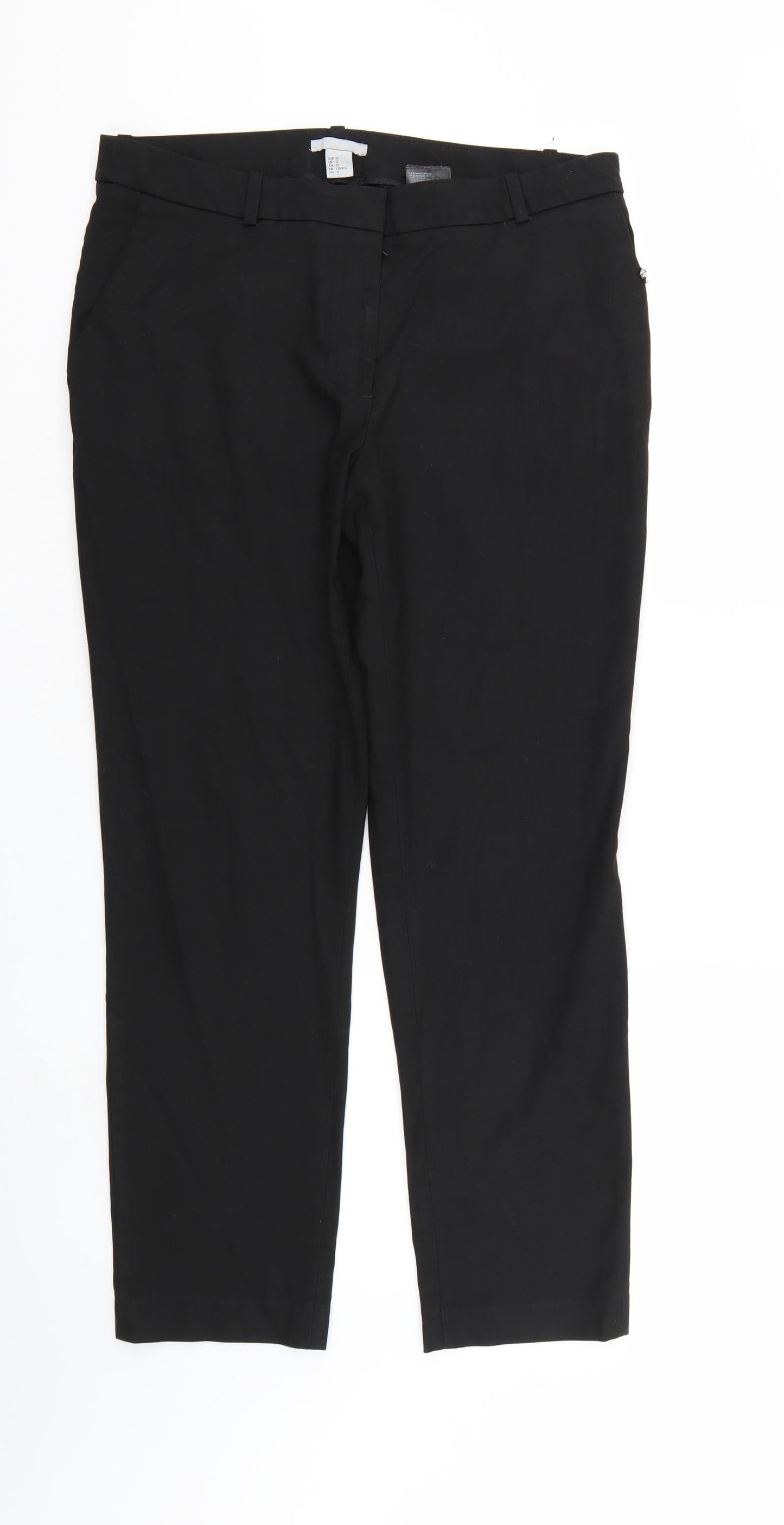 H&M Womens Black   Trousers  Size 14 L27 in