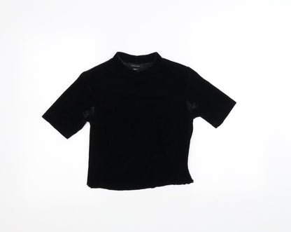 Preloved Atmosphere Womens Black   Basic T-Shirt Size 10  - cropped - Front