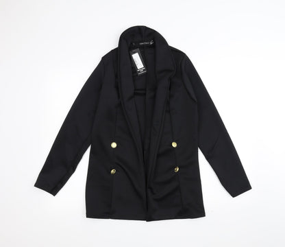 Preloved I SAW IT FIRST Womens Black   Jacket  Size 8 - Front