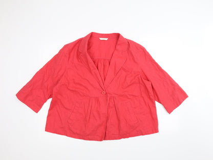 Preloved Marks and Spencer Womens Red   Jacket  Size 20 - Front