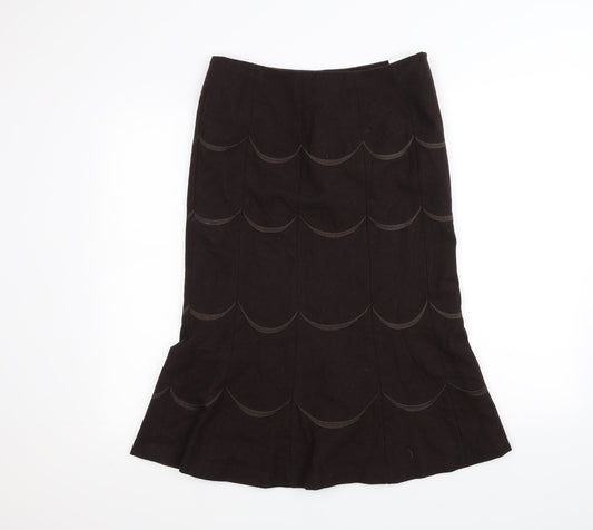 Minosa Womens Brown   A-Line Skirt Size 10