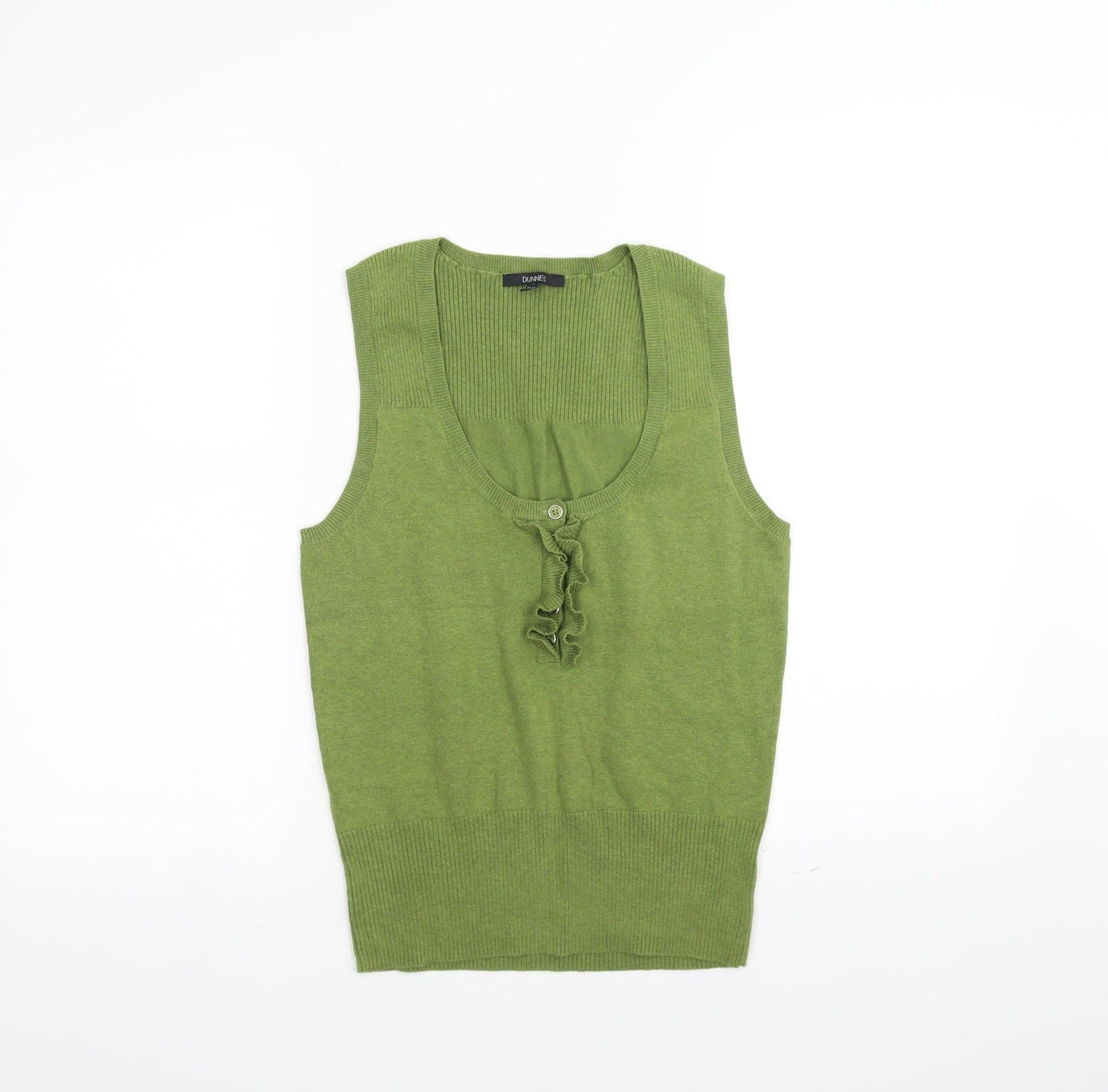 DUNNIES Womens Green   Basic T-Shirt Size 10