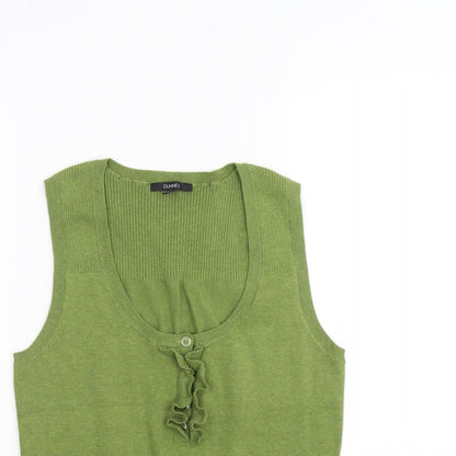 Preloved DUNNIES Womens Green   Basic T-Shirt Size 10 - Detail