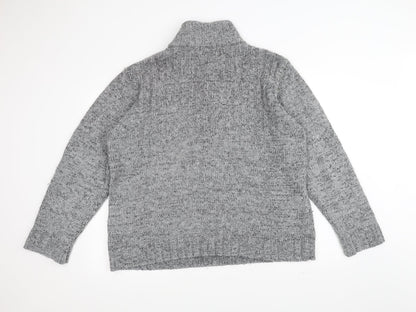 Preloved Marks and Spencer Womens Grey  Knit Jacket  Size L - Back