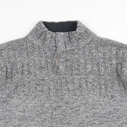 Preloved Marks and Spencer Womens Grey  Knit Jacket  Size L - Detail