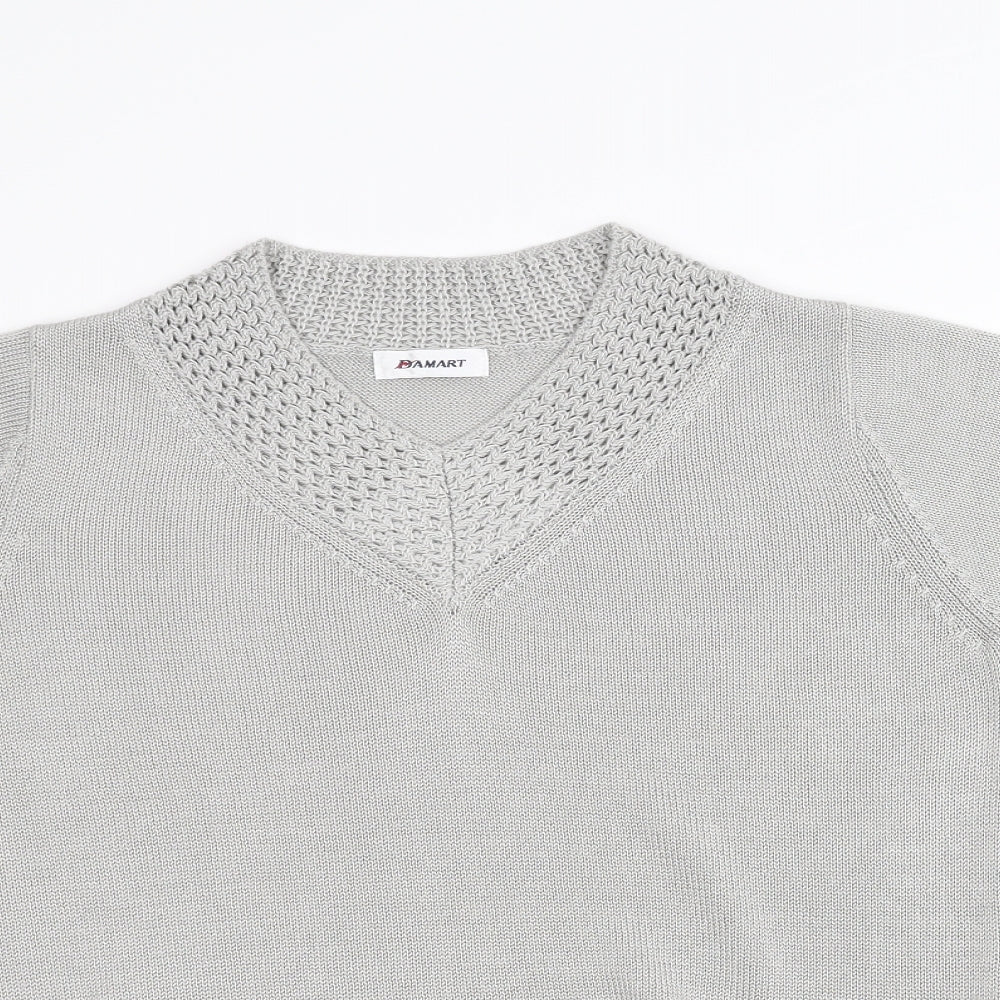 Damart Womens Grey  Knit Pullover Jumper Size 12