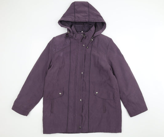 anna rose Womens Purple   Parka Coat Size L